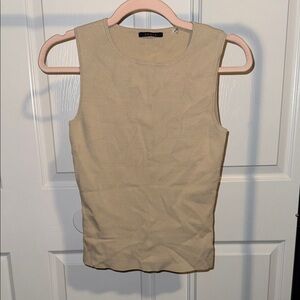 Cyrus Tan Sleeveless Tank Top